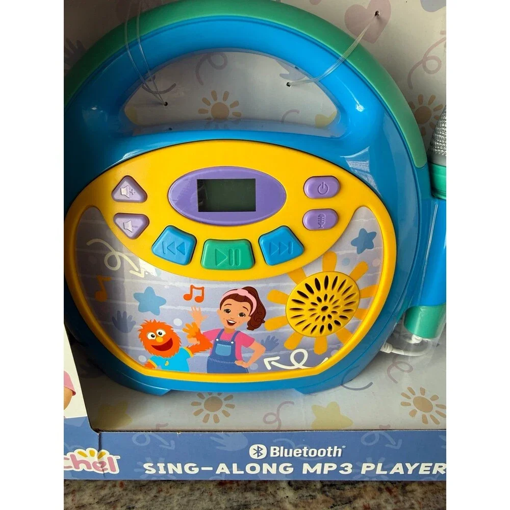 eKids Ms Rachel Bluetooth Karaoke Machine with Microphone for Kids